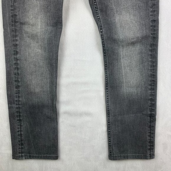 AllSaints Mens Pants 30 Gray Denim Jeans Cigarette Skinny Button Fly Rock 30x26 - Picture 3 of 11